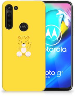 B2Ctelecom Hippe Hoesjes Motorola Moto G8 Power Telefoon Hoesje Baby Leopard