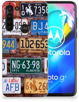 B2Ctelecom Hippe Hoesjes Motorola Moto G8 Power Telefoon Hoesje Kentekenplaten