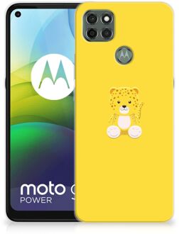 B2Ctelecom Hippe Hoesjes Motorola Moto G9 Power Telefoon Hoesje Baby Leopard