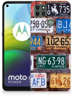 B2Ctelecom Hippe Hoesjes Motorola Moto G9 Power Telefoon Hoesje Kentekenplaten