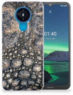 B2Ctelecom Hippe Hoesjes Nokia 1.4 Telefoon Hoesje Krokodillenprint