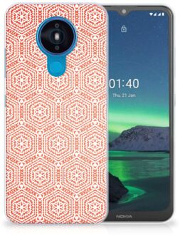 B2Ctelecom Hippe Hoesjes Nokia 1.4 Telefoon Hoesje Pattern Orange