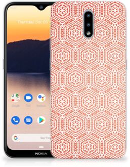 B2Ctelecom Hippe Hoesjes Nokia 2.3 Telefoon Hoesje Pattern Orange