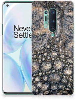 B2Ctelecom Hippe Hoesjes OnePlus 8 Pro Telefoon Hoesje Krokodillenprint