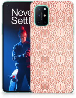 B2Ctelecom Hippe Hoesjes OnePlus 8T Telefoon Hoesje Pattern Orange