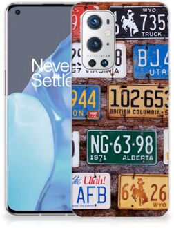 B2Ctelecom Hippe Hoesjes OnePlus 9 Pro Telefoon Hoesje Kentekenplaten