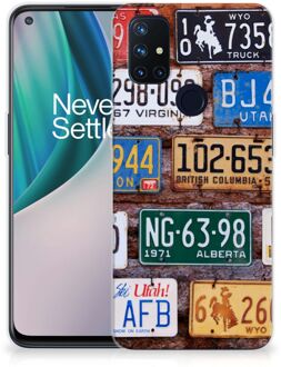 B2Ctelecom Hippe Hoesjes OnePlus Nord N10 5G Telefoon Hoesje Kentekenplaten