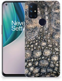 B2Ctelecom Hippe Hoesjes OnePlus Nord N10 5G Telefoon Hoesje Krokodillenprint