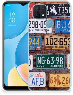 B2Ctelecom Hippe Hoesjes OPPO A15 Telefoon Hoesje Kentekenplaten