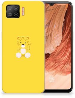 B2Ctelecom Hippe Hoesjes OPPO A73 4G Telefoon Hoesje Baby Leopard