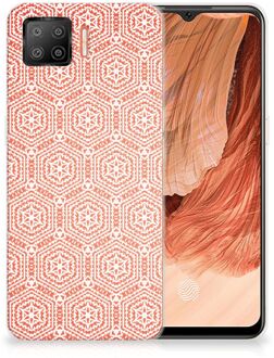 B2Ctelecom Hippe Hoesjes OPPO A73 4G Telefoon Hoesje Pattern Orange