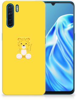 B2Ctelecom Hippe Hoesjes OPPO A91 Telefoon Hoesje Baby Leopard