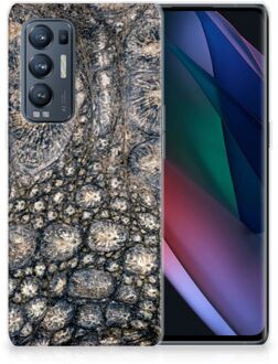 B2Ctelecom Hippe Hoesjes OPPO Find X3 Neo Telefoon Hoesje Krokodillenprint