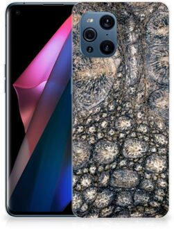 B2Ctelecom Hippe Hoesjes OPPO Find X3 | X3 Pro Telefoon Hoesje Krokodillenprint