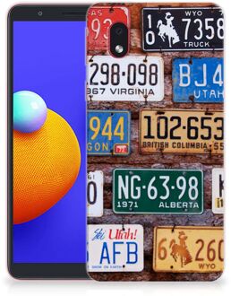 B2Ctelecom Hippe Hoesjes Samsung Galaxy A01 Core Telefoon Hoesje Kentekenplaten