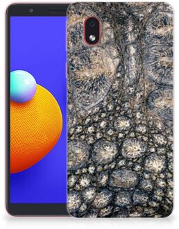 B2Ctelecom Hippe Hoesjes Samsung Galaxy A01 Core Telefoon Hoesje Krokodillenprint