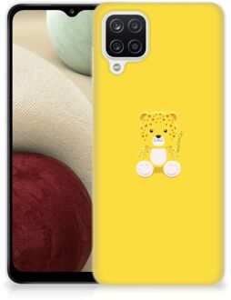 B2Ctelecom Hippe Hoesjes Samsung Galaxy A12 Telefoon Hoesje Baby Leopard