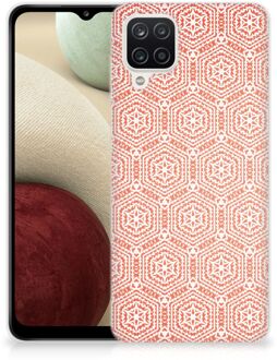 B2Ctelecom Hippe Hoesjes Samsung Galaxy A12 Telefoon Hoesje Pattern Orange