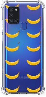 B2Ctelecom Hippe Hoesjes Samsung Galaxy A21s Smartphone hoesje met doorzichtige rand Banana