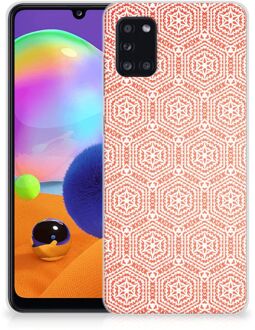 B2Ctelecom Hippe Hoesjes Samsung Galaxy A31 Telefoon Hoesje Pattern Orange