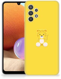 B2Ctelecom Hippe Hoesjes Samsung Galaxy A32 4G Telefoon Hoesje Baby Leopard