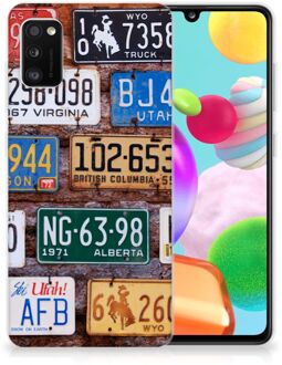 B2Ctelecom Hippe Hoesjes Samsung Galaxy A41 Telefoon Hoesje Kentekenplaten