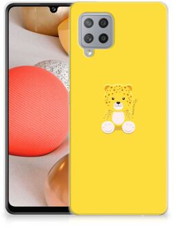 B2Ctelecom Hippe Hoesjes Samsung Galaxy A42 Telefoon Hoesje Baby Leopard