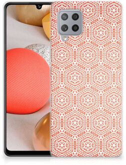 B2Ctelecom Hippe Hoesjes Samsung Galaxy A42 Telefoon Hoesje Pattern Orange