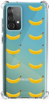 B2Ctelecom Hippe Hoesjes Samsung Galaxy A52 4G/5G Smartphone hoesje met doorzichtige rand Banana