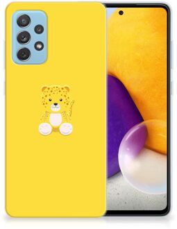 B2Ctelecom Hippe Hoesjes Samsung Galaxy A72 Telefoon Hoesje Baby Leopard