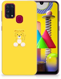 B2Ctelecom Hippe Hoesjes Samsung Galaxy M31 Telefoon Hoesje Baby Leopard