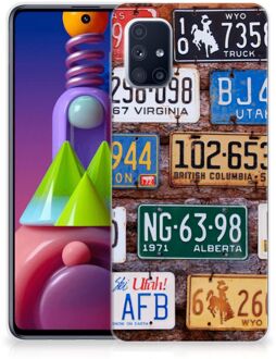 B2Ctelecom Hippe Hoesjes Samsung Galaxy M51 Telefoon Hoesje Kentekenplaten