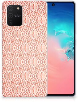 B2Ctelecom Hippe Hoesjes Samsung Galaxy S10 Lite Telefoon Hoesje Pattern Orange