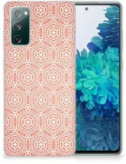 B2Ctelecom Hippe Hoesjes Samsung Galaxy S20 FE Telefoon Hoesje Pattern Orange