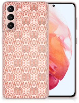 B2Ctelecom Hippe Hoesjes Samsung Galaxy S21 Telefoon Hoesje Pattern Orange