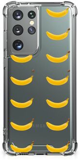 B2Ctelecom Hippe Hoesjes Samsung Galaxy S21 Ultra Smartphone hoesje met doorzichtige rand Banana