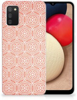 B2Ctelecom Hippe Hoesjes Samsung M02s | Samsung Galaxy A02s Telefoon Hoesje Pattern Orange