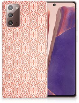 B2Ctelecom Hippe Hoesjes Samsung Note 20 Telefoon Hoesje Pattern Orange