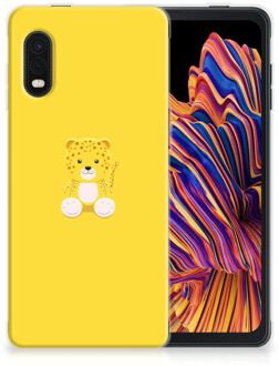 B2Ctelecom Hippe Hoesjes Samsung Xcover Pro Telefoon Hoesje Baby Leopard