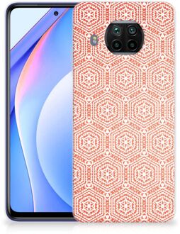 B2Ctelecom Hippe Hoesjes Xiaomi Mi 10T Lite Telefoon Hoesje Pattern Orange