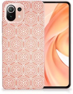 B2Ctelecom Hippe Hoesjes Xiaomi Mi 11 Lite Telefoon Hoesje Pattern Orange