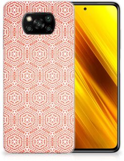 B2Ctelecom Hippe Hoesjes Xiaomi Poco X3 Telefoon Hoesje Pattern Orange