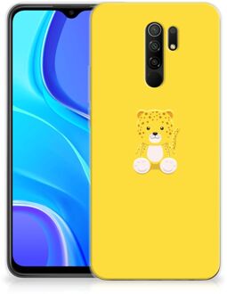 B2Ctelecom Hippe Hoesjes Xiaomi Redmi 9 Telefoon Hoesje Baby Leopard