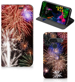 B2Ctelecom Hippe Standcase LG G8s Thinq Vuurwerk