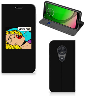 B2Ctelecom Hippe Standcase Motorola Moto G7 Play Popart Oh Yes