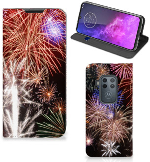 B2Ctelecom Hippe Standcase Motorola One Zoom Vuurwerk