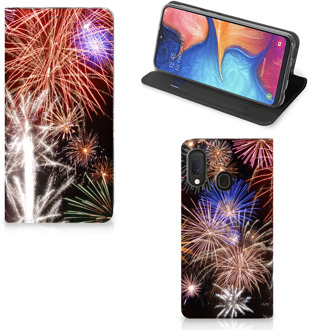 B2Ctelecom Hippe Standcase Samsung Galaxy A20e Vuurwerk