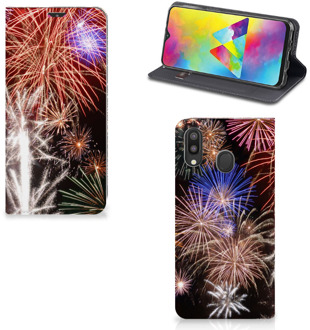 B2Ctelecom Hippe Standcase Samsung Galaxy M20 Vuurwerk