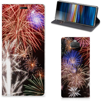 B2Ctelecom Hippe Standcase Sony Xperia 10 Plus Vuurwerk