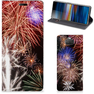 B2Ctelecom Hippe Standcase Sony Xperia 10 Vuurwerk